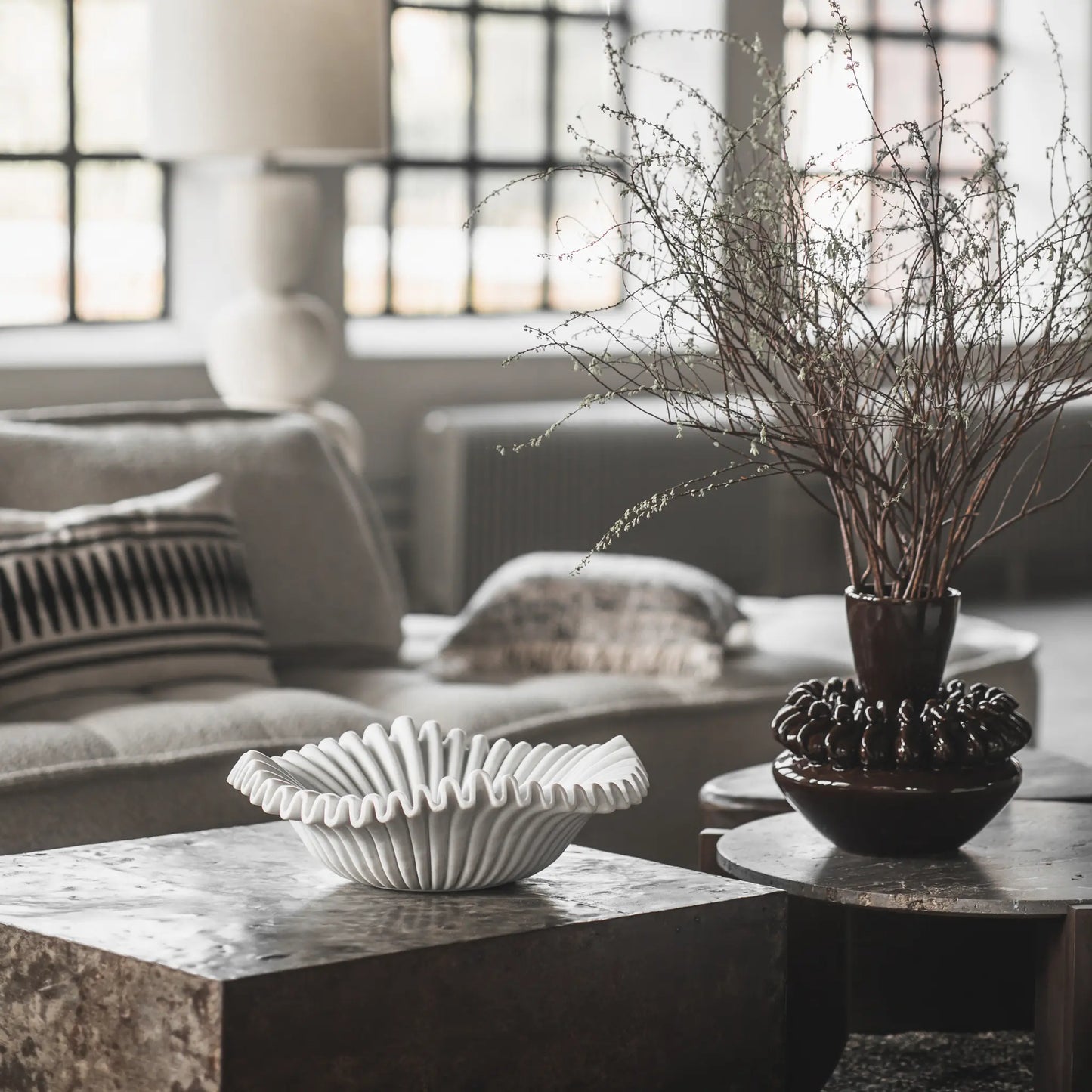 Jakobsdals Anemone Skål, Vit