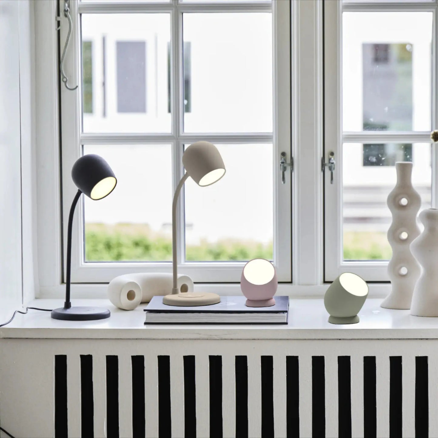Kreafunk Ellie Led-lampa/Högtalare/Qi, Svart
