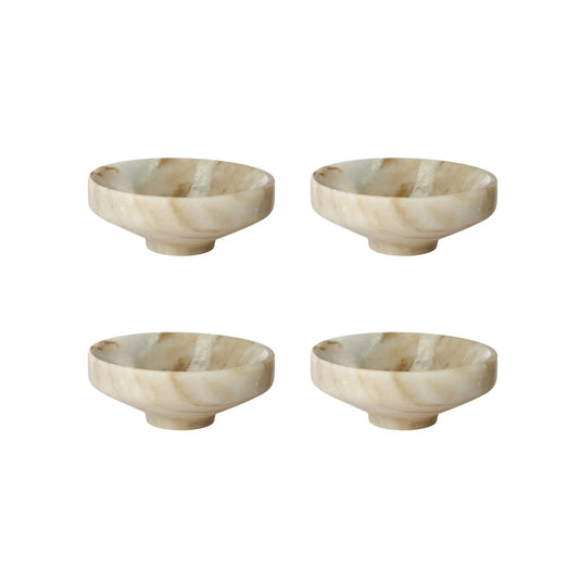 Lene Bjerre Marnine Skål 4-pack Ø10 cm, Brun/Vit