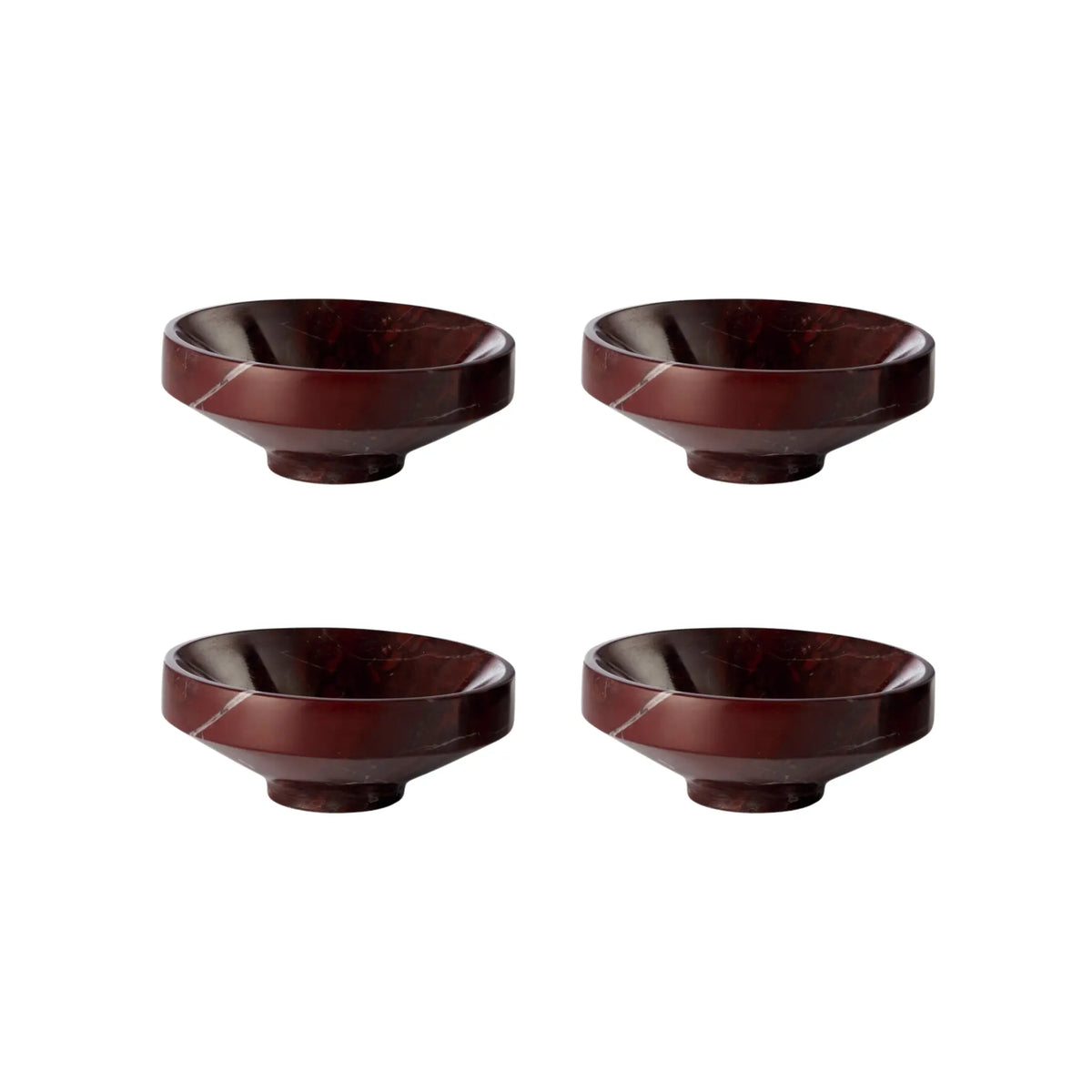 Lene Bjerre Marnine Skål 4-pack Ø10 cm, Mörkröd