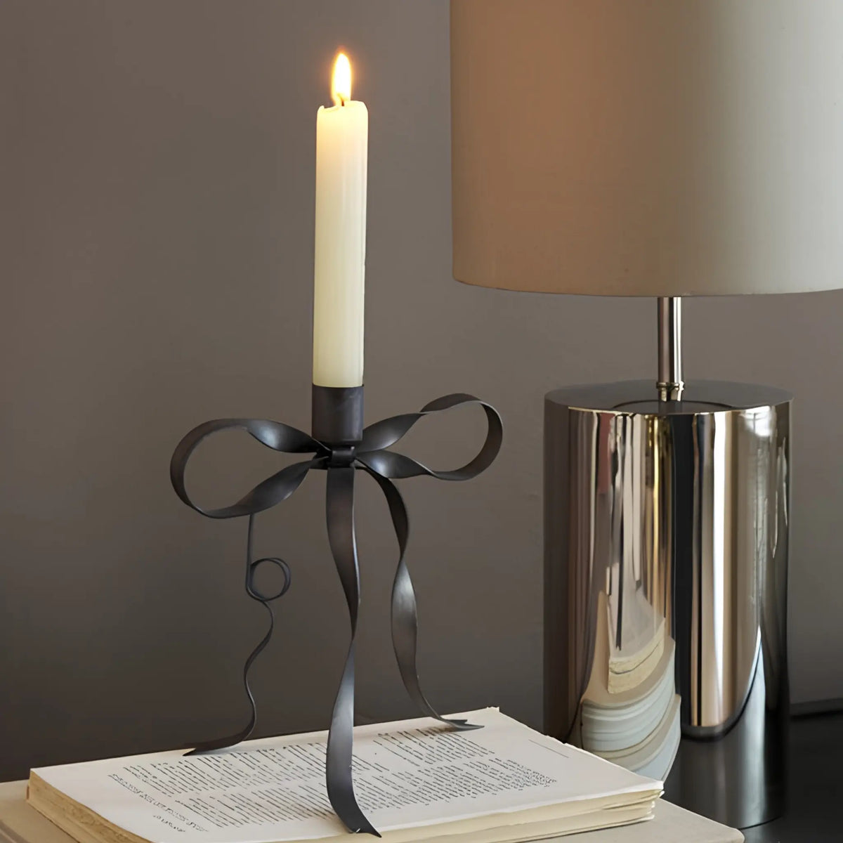 Lene Bjerre Sophine Bordslampa Ø22 cm, Krom/Linne