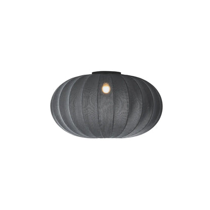 Made by Hand Knit-Wit Tak-/Vägglampa 76 Oval, Svart
