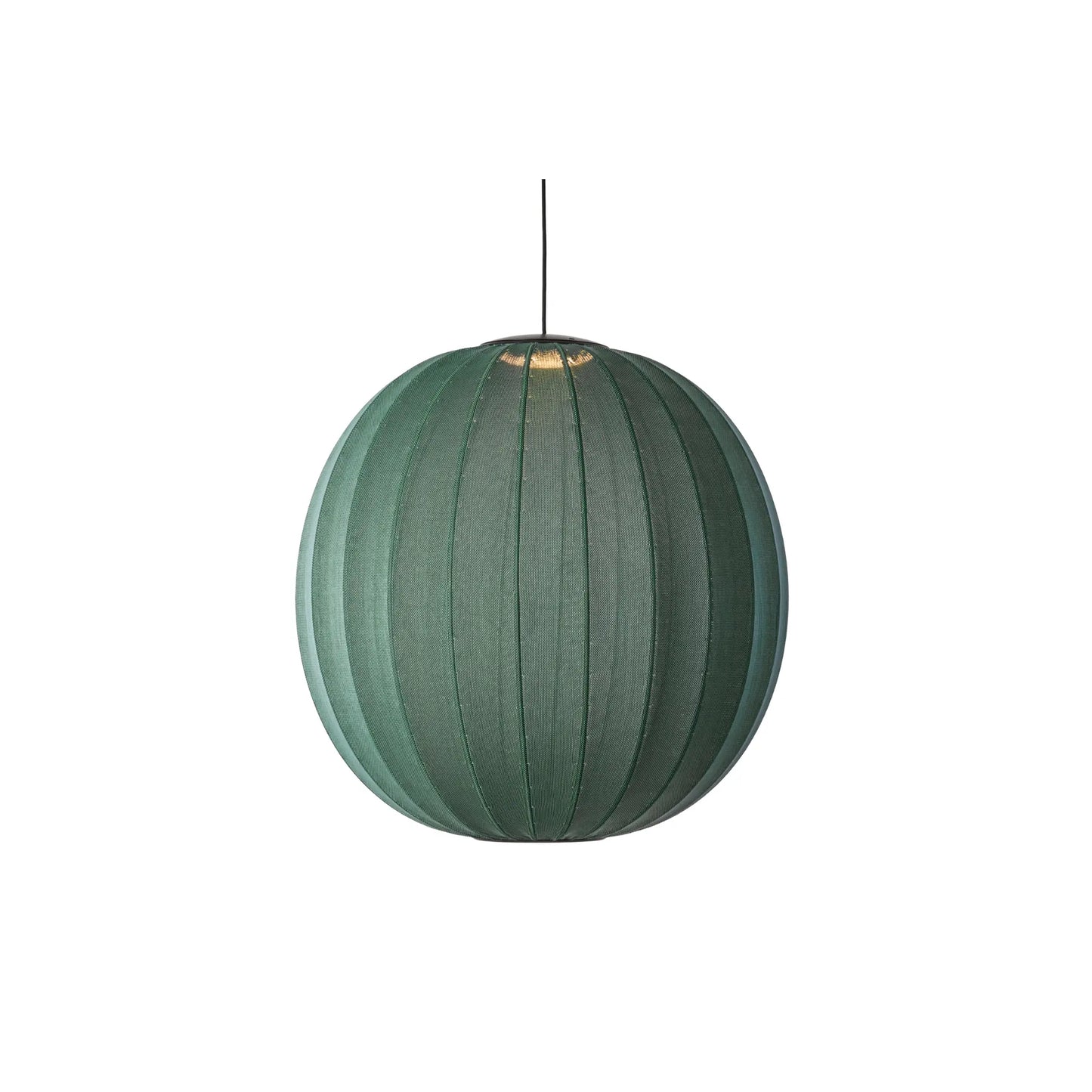 Made by Hand Knit-Wit Taklampa 75 Rund LED, Tweedgrön