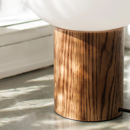 Markslöjd Skene Bordlampa 1 l, Vit/Bränt Trä