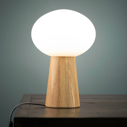 Markslöjd Pater Bordlampa 1 l, Ek/Vit