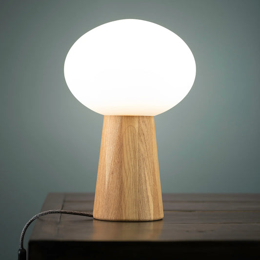 Markslöjd Pater Bordlampa 1 l, Ek/Vit