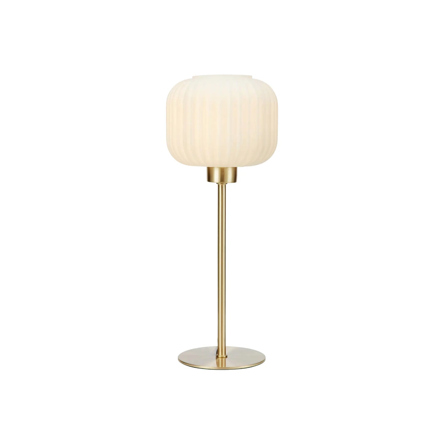Markslöjd Sober Bordlampa Liten 1 l Borstad, Mässing/Vit