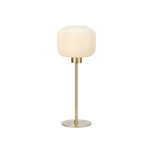 Markslöjd Sober Bordlampa Liten 1 l Borstad, Mässing/Vit