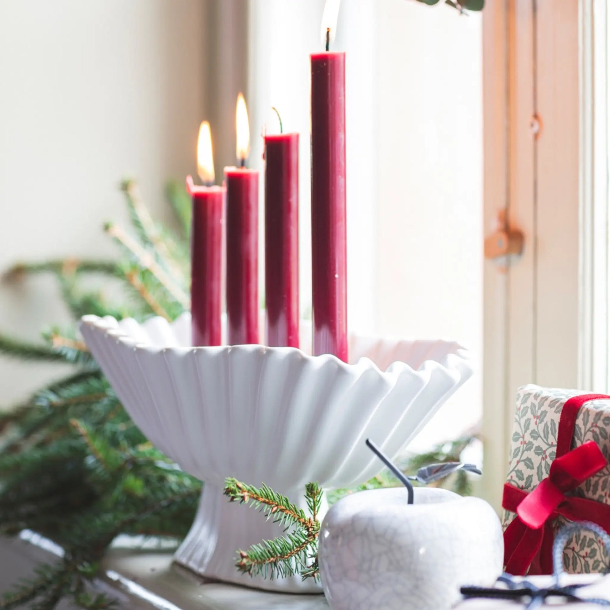 Mogihome, Vilja Skål På Fot, Creme-Silvra Home