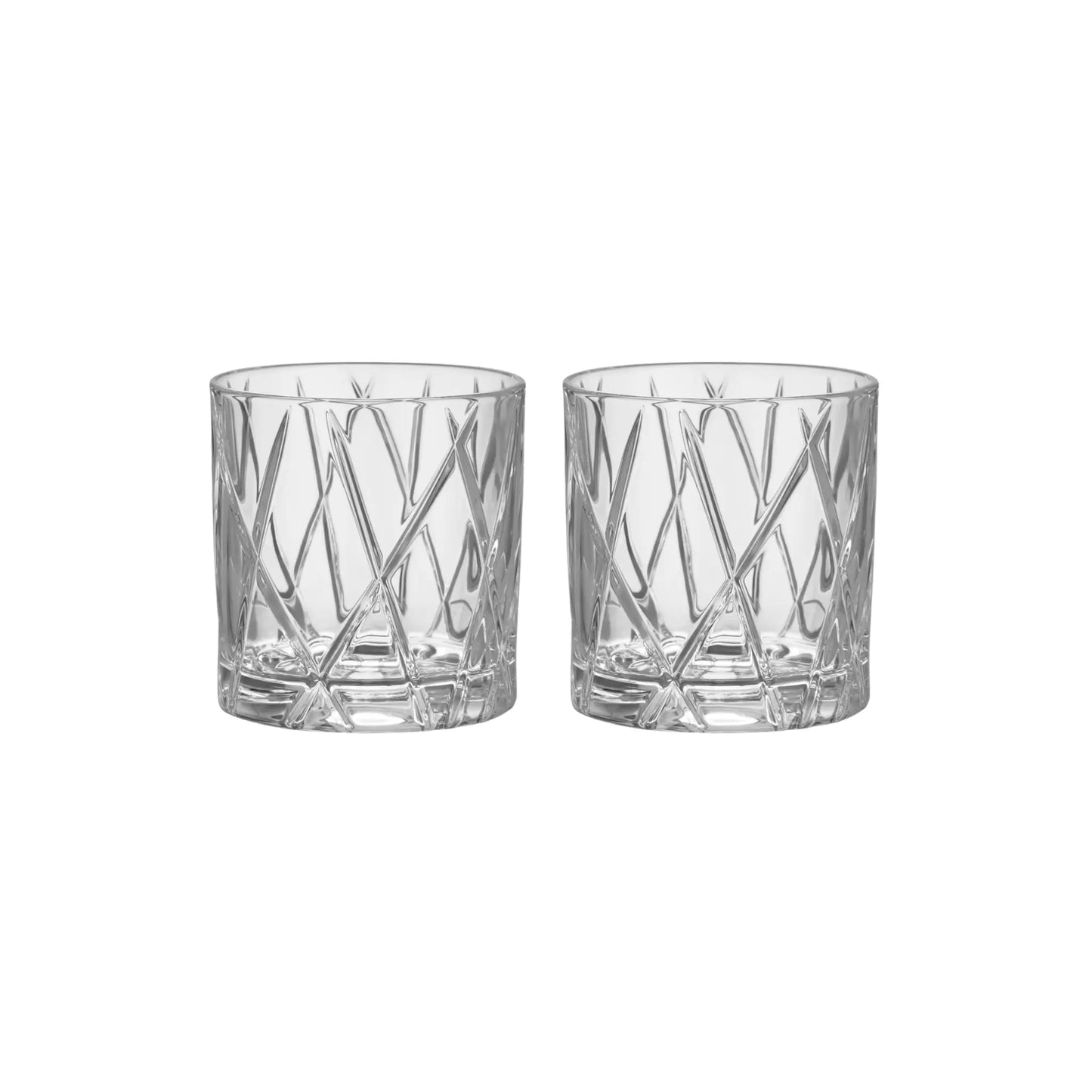 Orrefors, City Double Old Fashioned Glas 34cl 2-Pack, Klar/Vit
