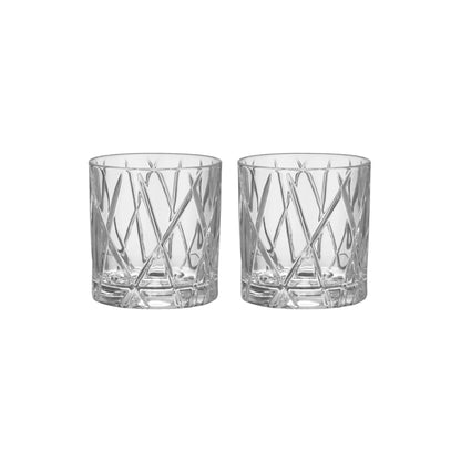 Orrefors, City Double Old Fashioned Glas 34cl 2-Pack, Klar/Vit