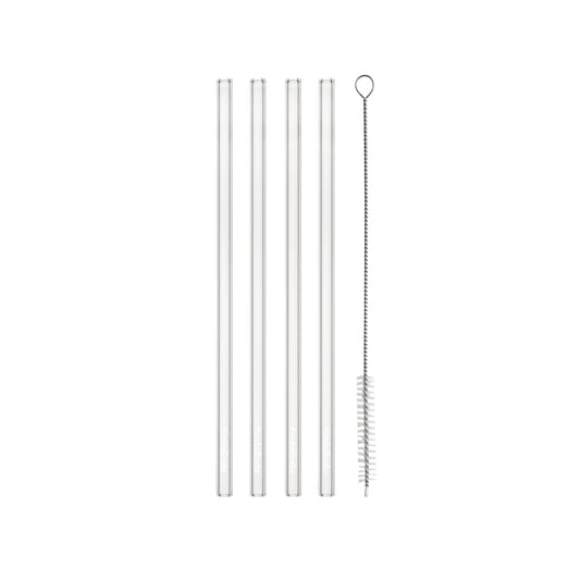 Kosta Boda, Viva Sugrör Inkl. Rengöringsborste 20 cm 4-pack