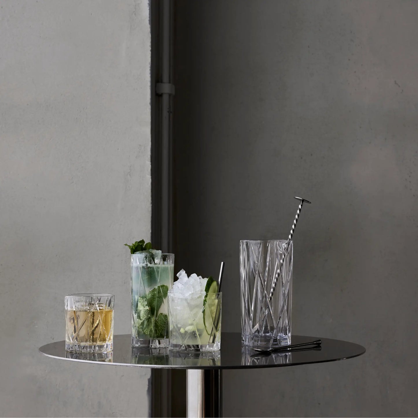 Orrefors, City Double Old Fashioned Glas 34cl 2-Pack, Klar/Vit