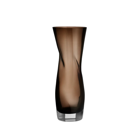 Orrefors, Squeeze Vas 34 cm, Rökbrun