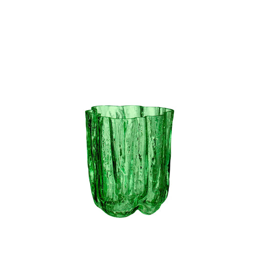 Kosta Boda, Crackle Vas 12,1 cm, Mörkgrön