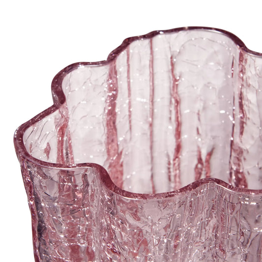 Kosta Boda, Crackle Vas 12,1 cm, Rosa-Silvra Home