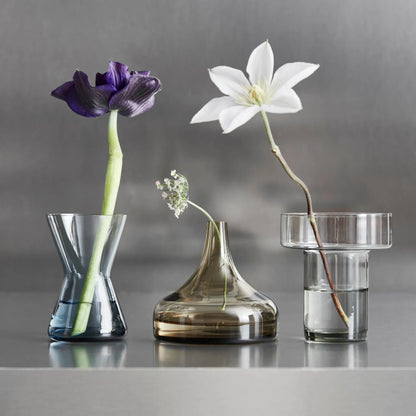 Orrefors, Midsummer Peach-Leaved Bellflower Minivas 8,6 cm, Blå