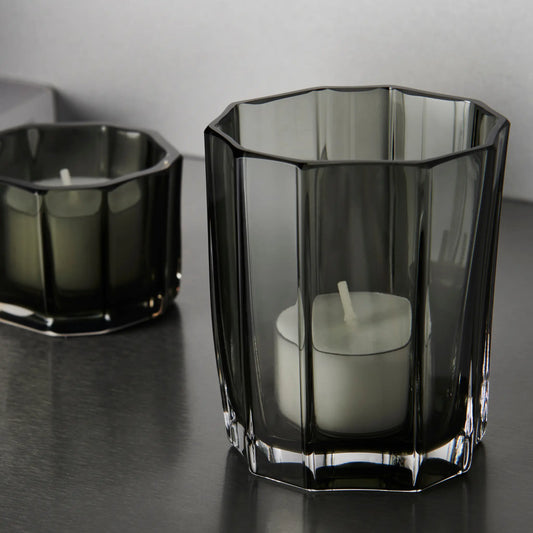 Orrefors, Reed Ljuslykta 8,5 cm, Moss Grön-Silvra Home