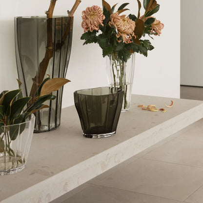 Orrefors, Reed Vas 17,5 cm, Mossgrön