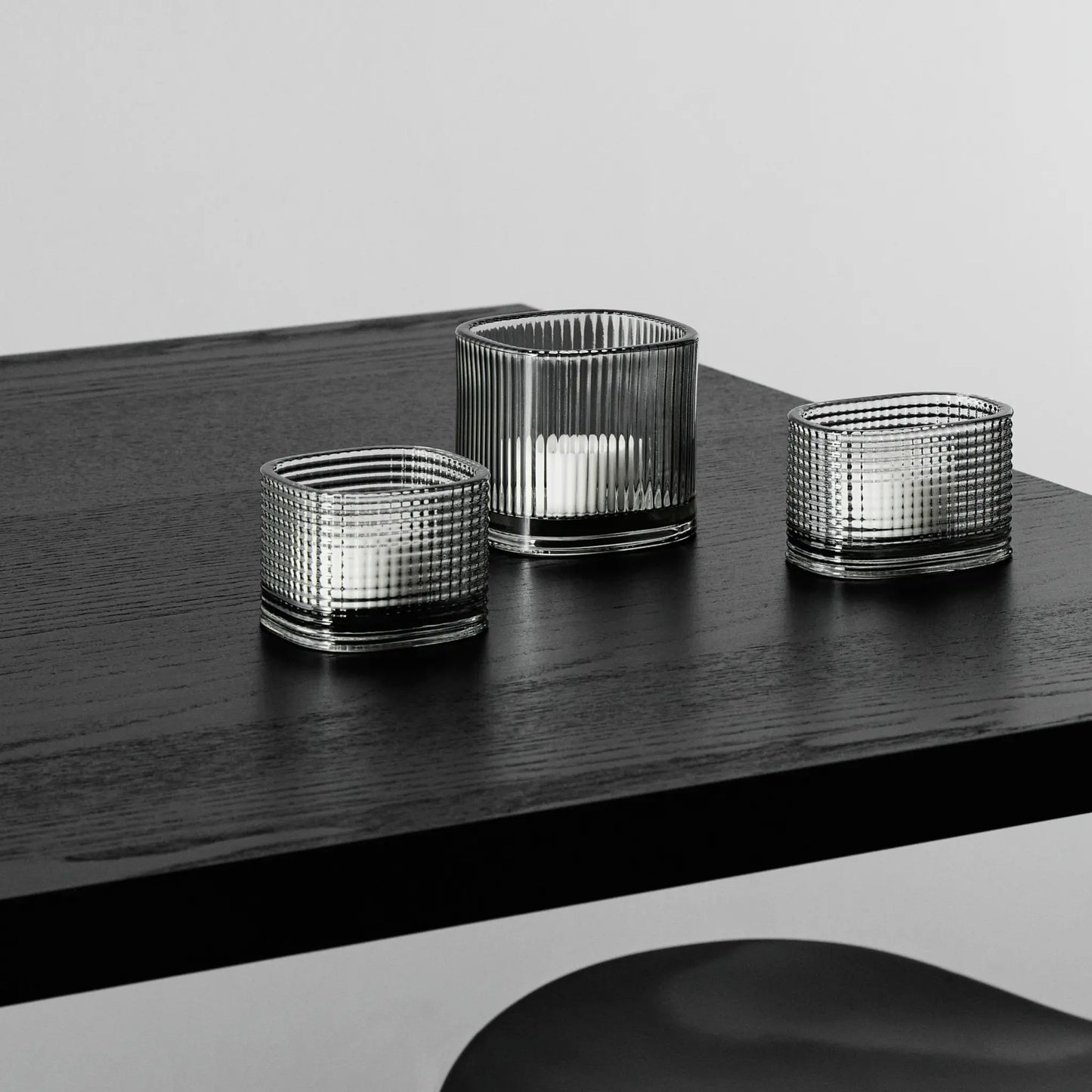 Orrefors, Magica Ljuslykta Super Ellipse 7 cm, Grå