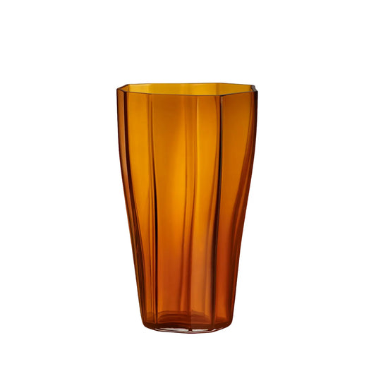 Orrefors, Reed Vas 30 cm, Bärnsten