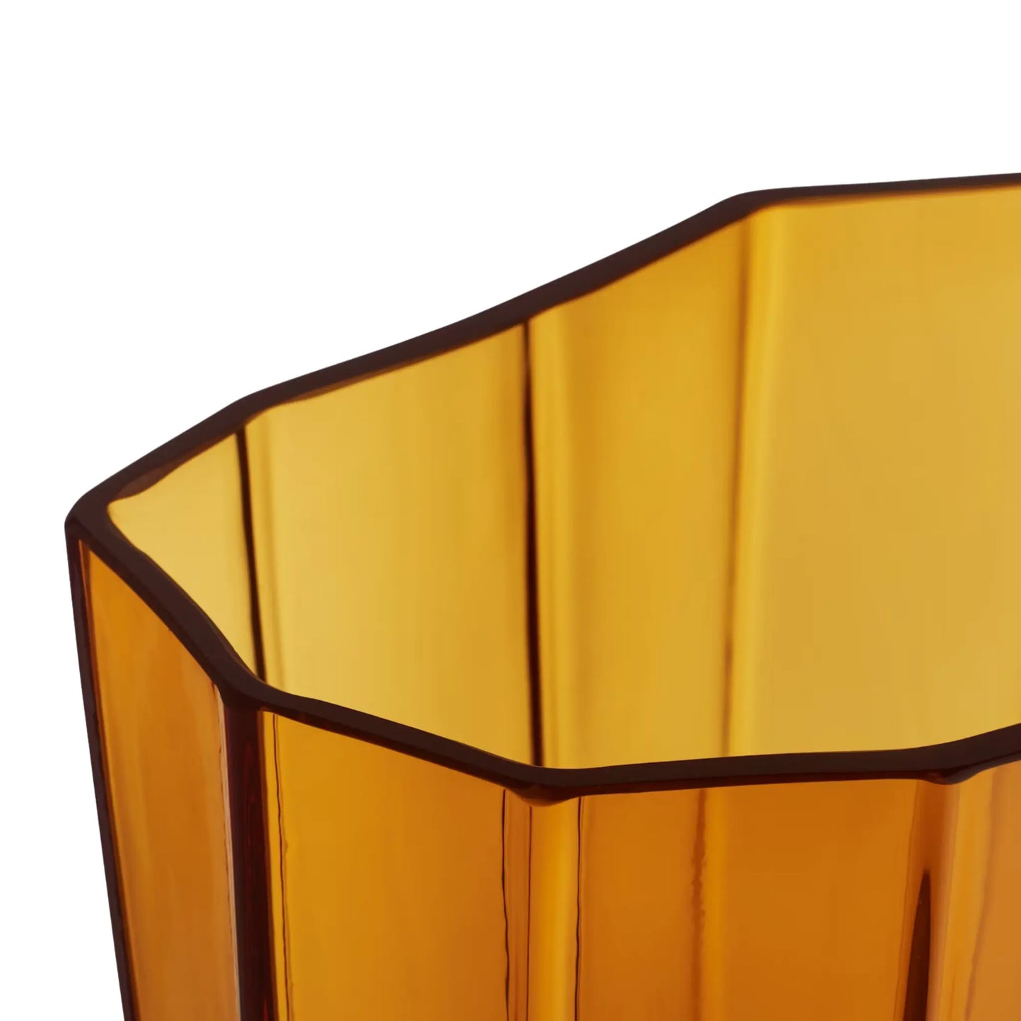 Orrefors, Reed Vas 30 cm, Bärnsten