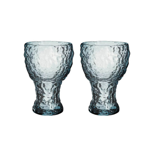 Kosta Boda, Moss Highball Glas Cirkulär 42cl 2-pack, Blå