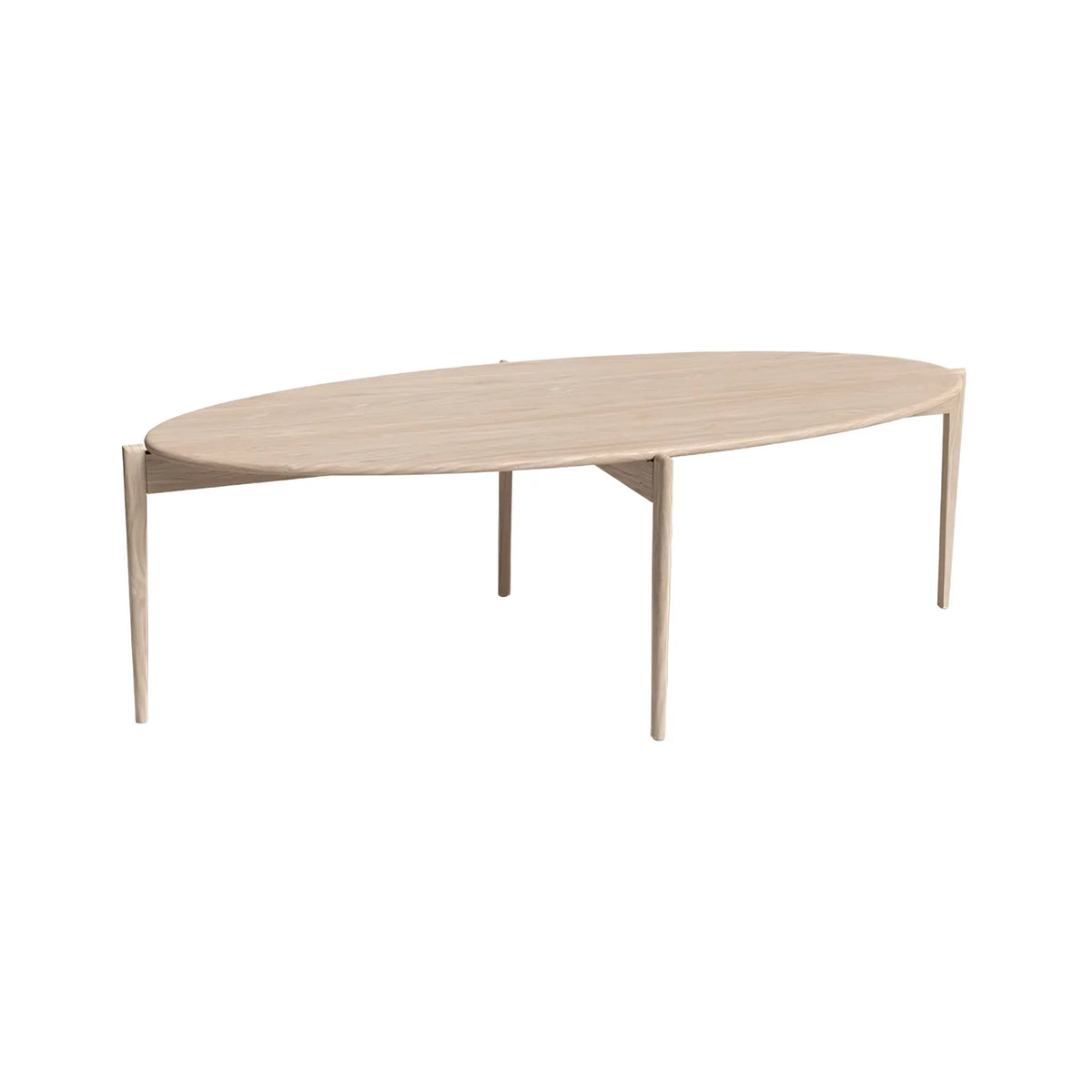 Oscarssons Möbel Tilia Soffbord 150 cm Ellips, Vitoljad Ek