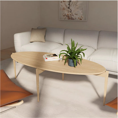 Oscarssons Möbel Tilia Soffbord 150 cm Ellips, Svartbetsad Ek