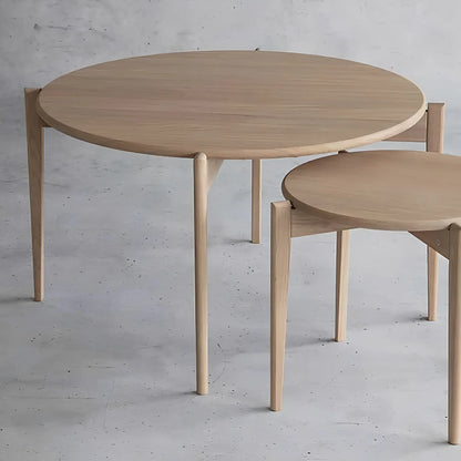 Oscarssons Möbel Tilia Soffbord Ø88x48 cm, Vitoljad Ek