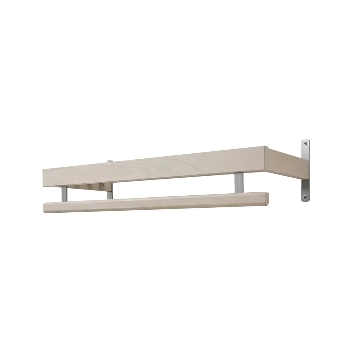 Oscarssons Möbel Nadja Hatthylla II 80 cm 1 plan, Vitoljad Ek/Slipat stål