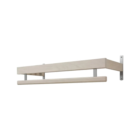 Oscarssons Möbel Nadja Hatthylla II 80 cm 1 plan, Vitoljad Ek/Slipat stål