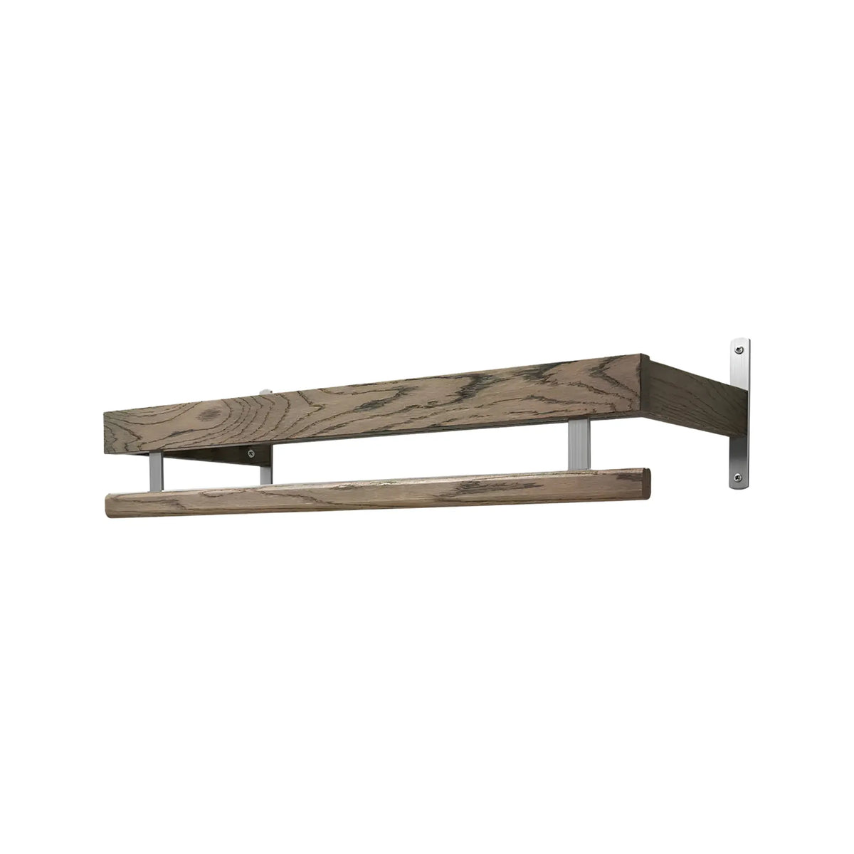 Oscarssons Möbel Nadja Hatthylla II 80 cm 1 plan, Rökt Ek/Slipat stål