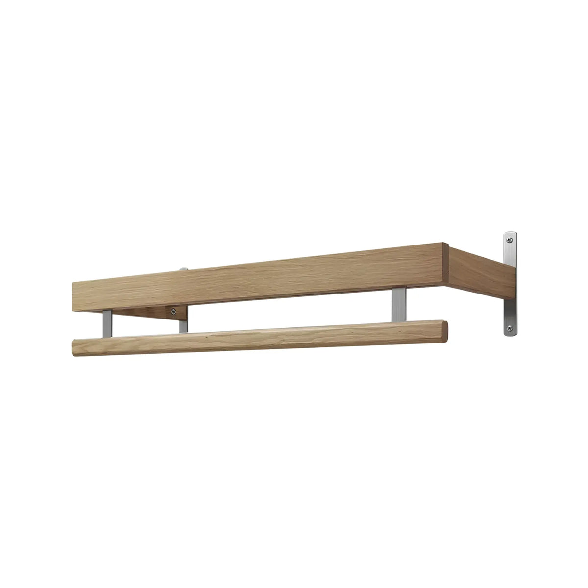 Oscarssons Möbel Nadja Hatthylla II 80 cm 1 plan, Oljad Ek/Slipat stål