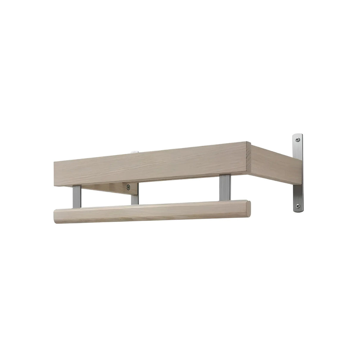 Oscarssons Möbel Nadja Hatthylla II 50 cm 1 plan, Vitoljad Ek/Slipat stål