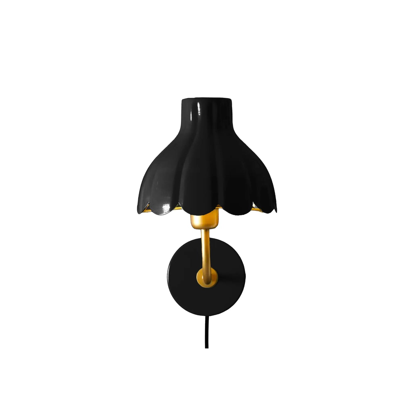 PR Home Wells Vägglampa 21cm, Svart/Guld