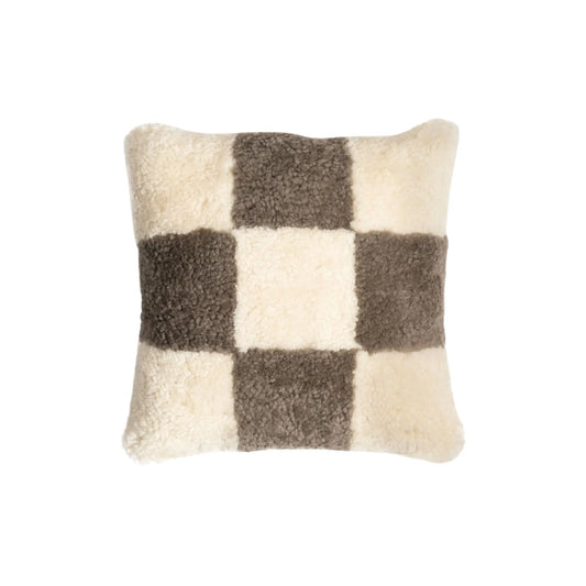 Shepherd of Sweden, Ruth Fårskinnskudde, Ullbaksida, Creme/Stone