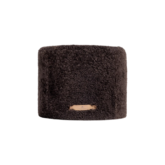 Shepherd of Sweden, Frida Fårskinnspuff, Dark Brown