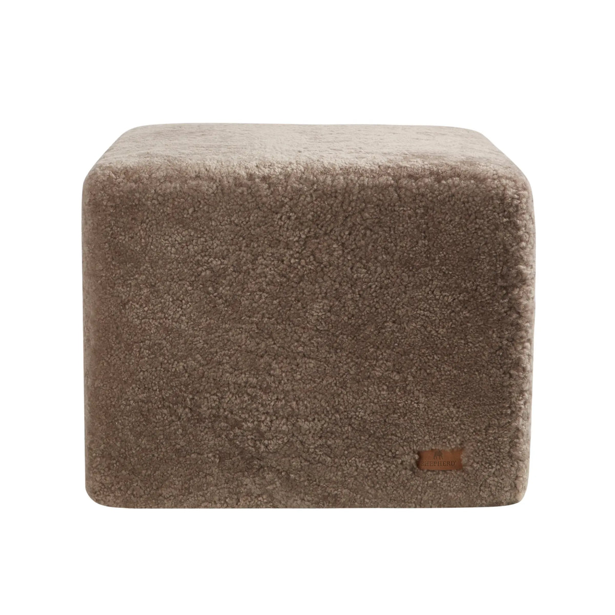 Shepherd of Sweden Emma Fyrkantig Fårskinnspuff 40x40 cm, Stone