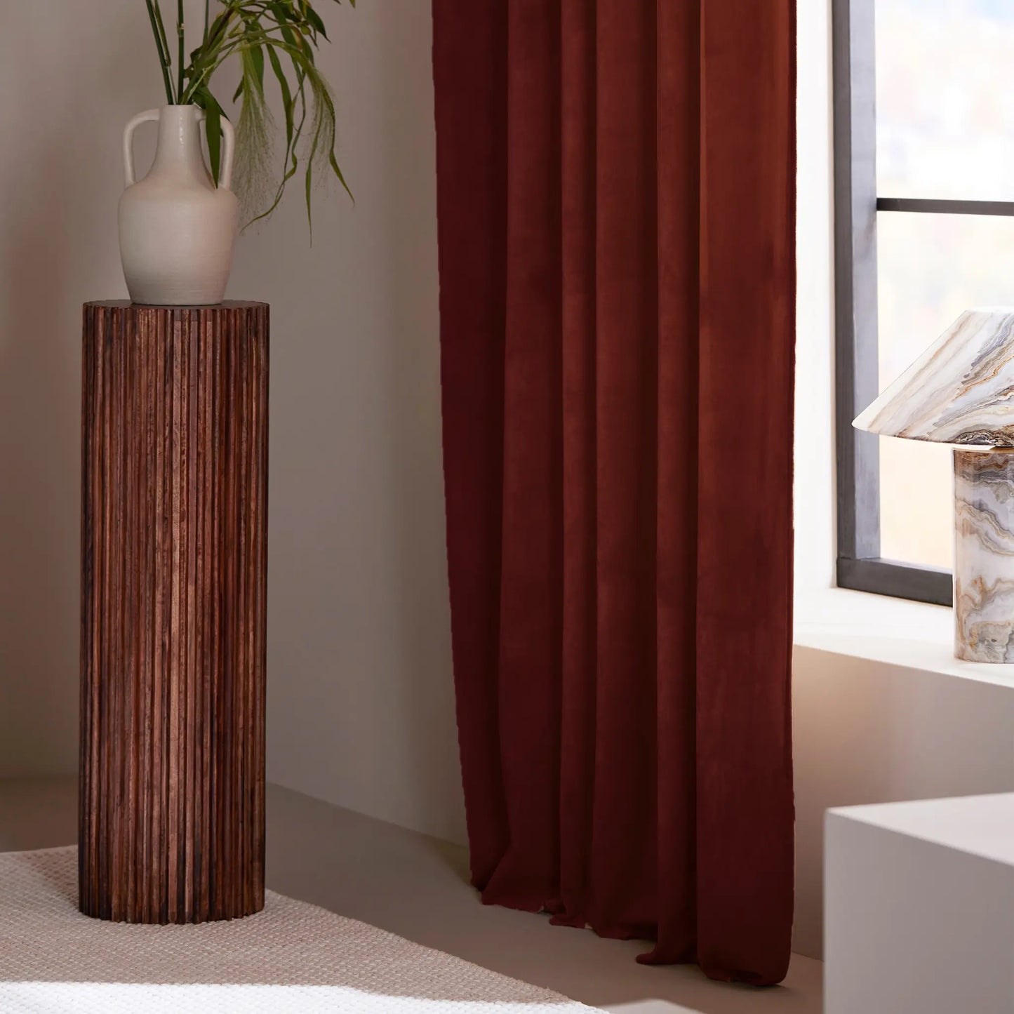 Svanefors Estelle Sammetsgardin 2P 135x280cm, Rost