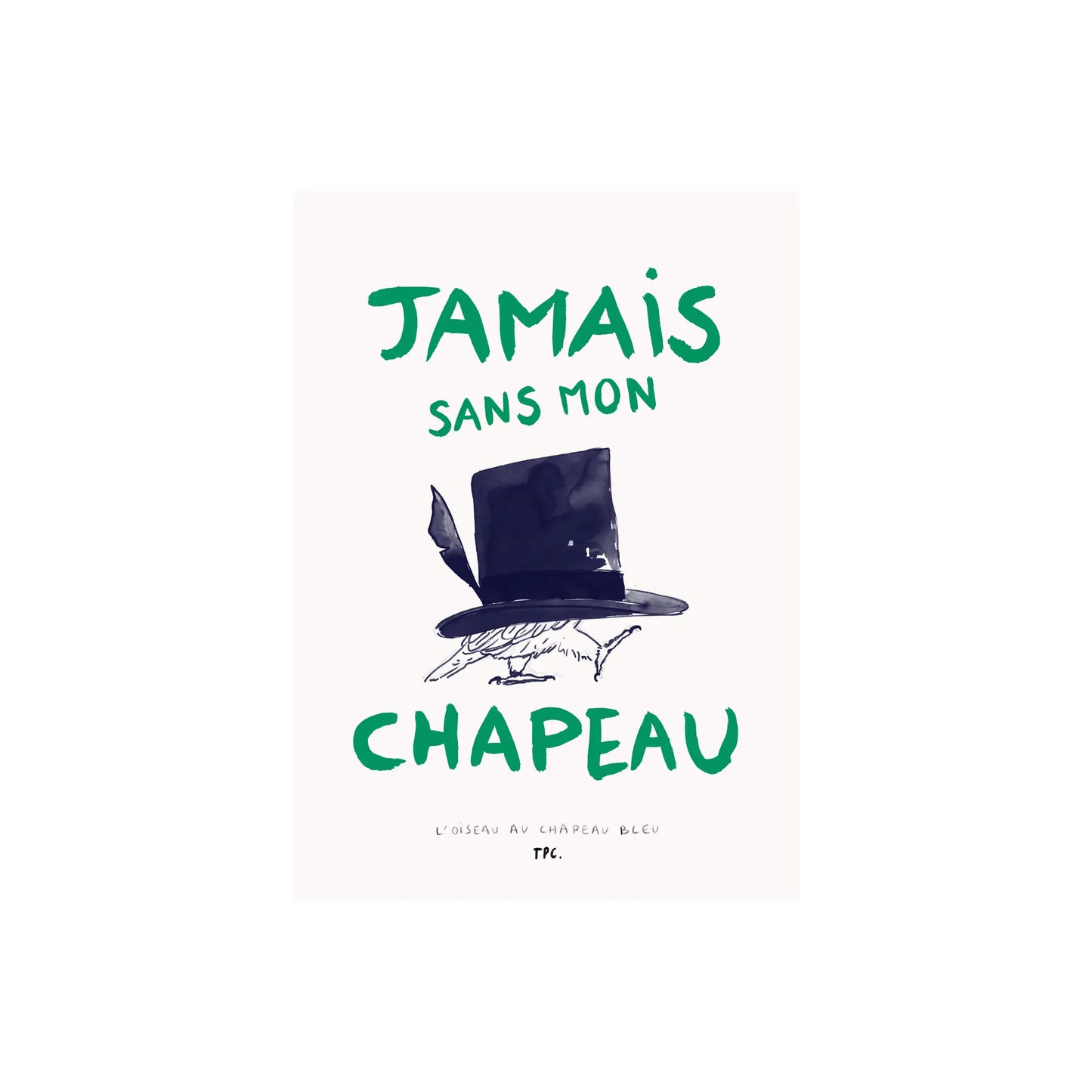 The Poster Club L'Oiseau au Chapeau Bleu Poster 50x70