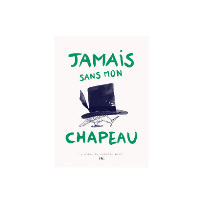 The Poster Club L'Oiseau au Chapeau Bleu Poster 50x70