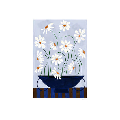 The Poster Club Daisies in Blue Vase Poster 50x70