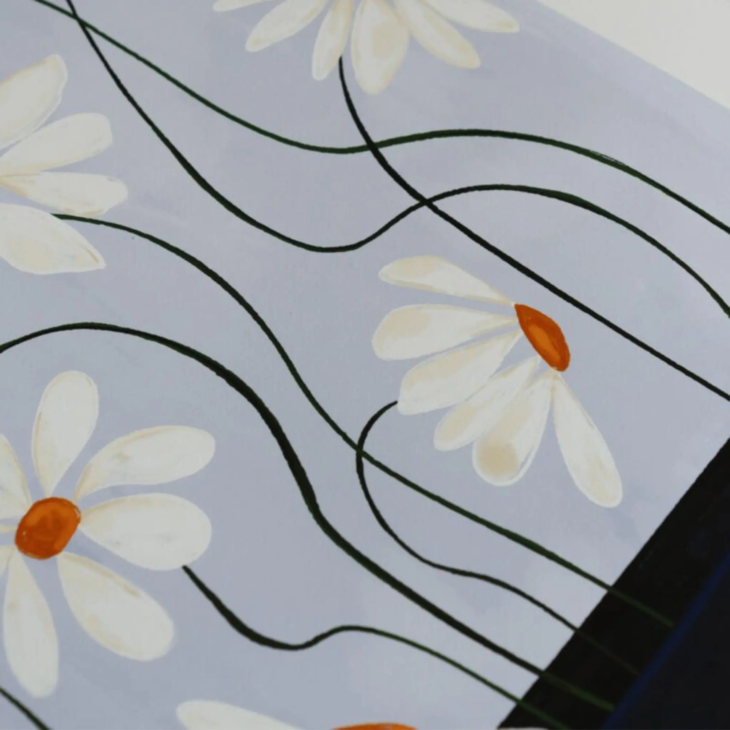 The Poster Club Daisies in Blue Vase Poster 50x70