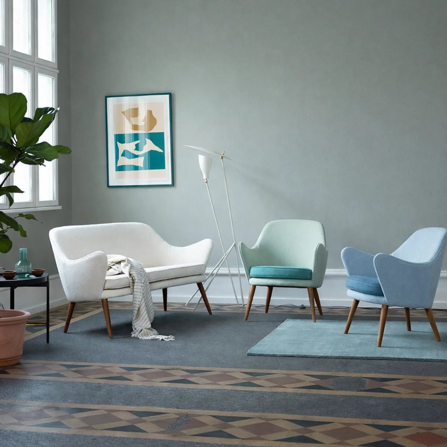 Warm Nordic Dwell 2-Sits Soffa, Sheepskin Moonlight