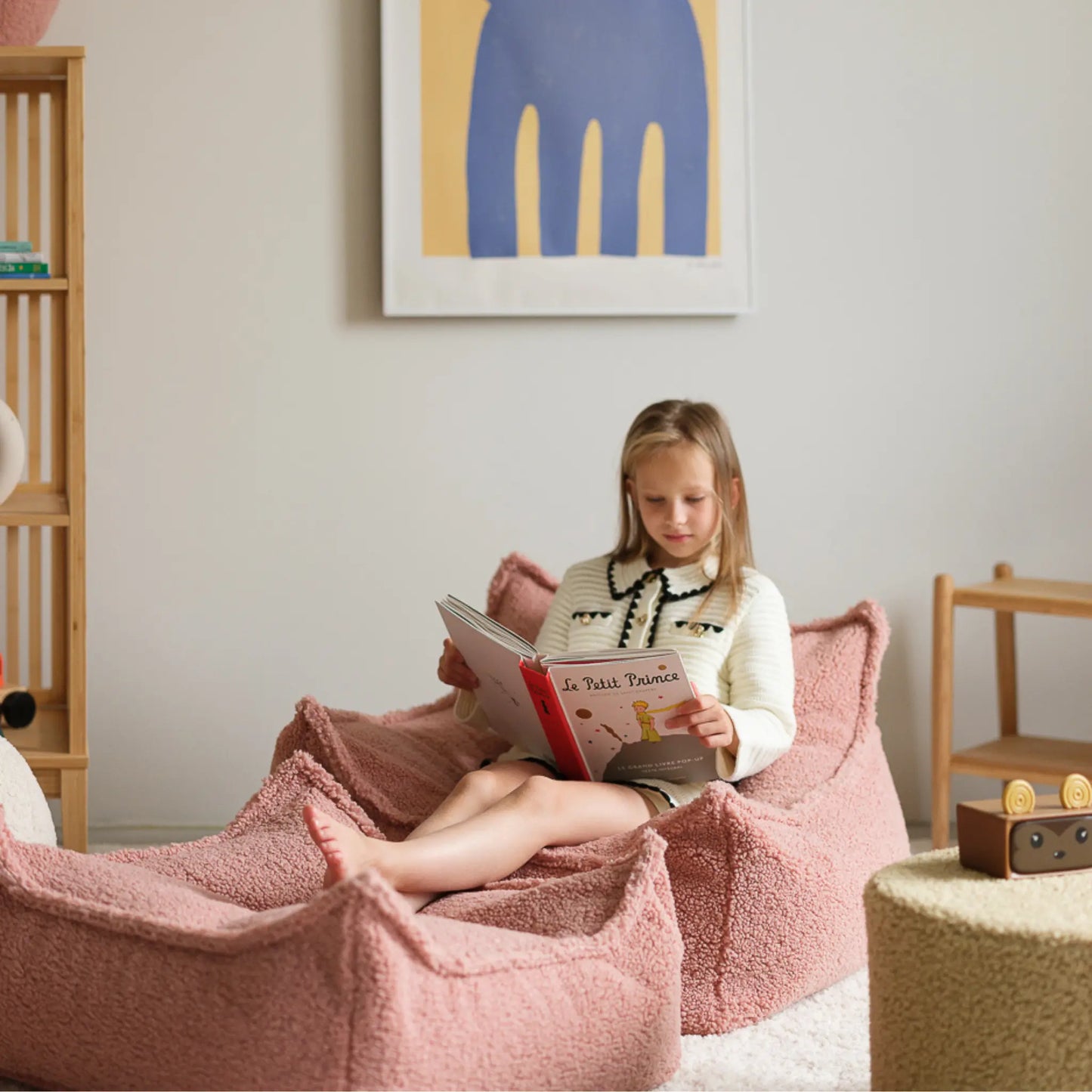 Wigiwama Saccosäck & Sittpuff Set, Guava