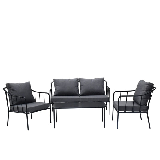 Wikholmform, Rimini Loungeset, Svart/Grå